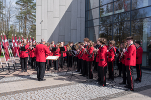 2025. gada Simtgadnieku Salidojums. Uzstājas orķestris. Foto: Edgars Krinbergs